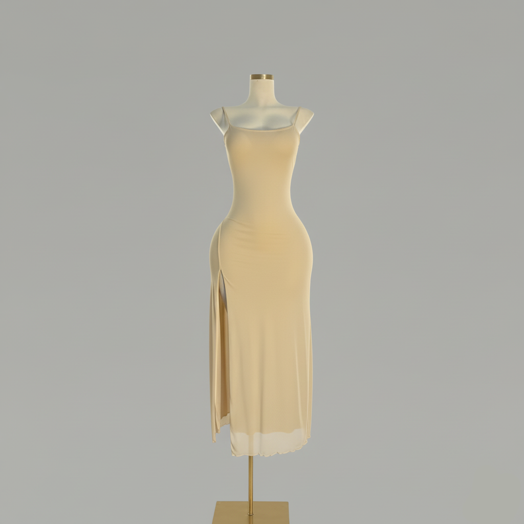 Vestido Abi Beige
