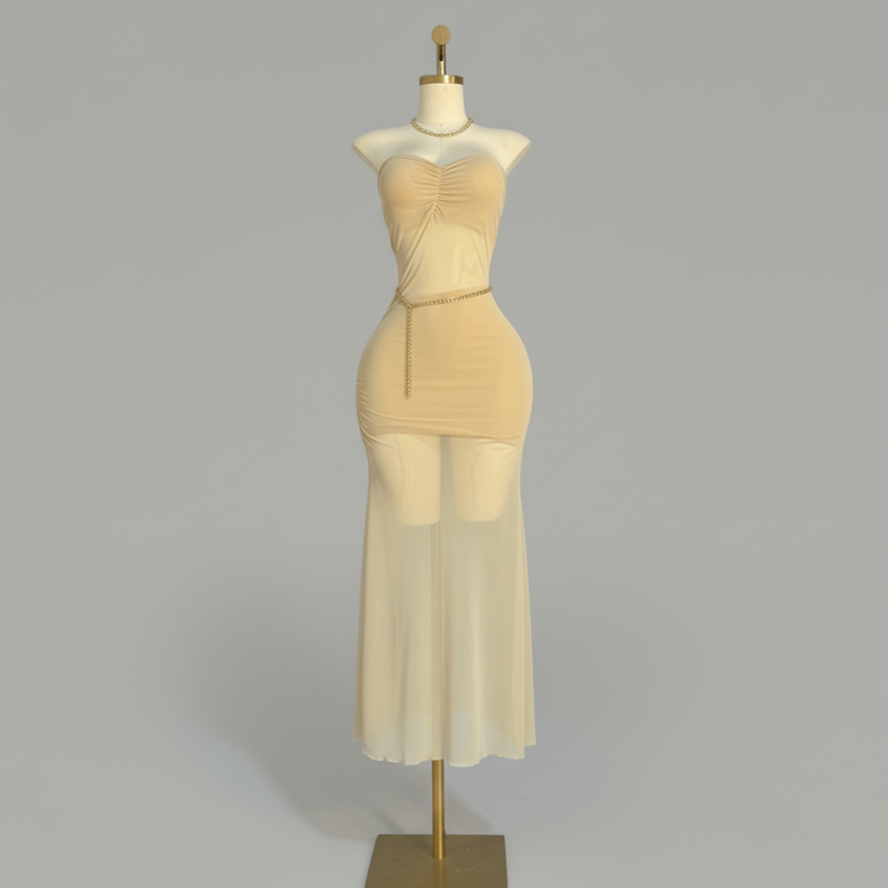 Vestido Aurora Beige